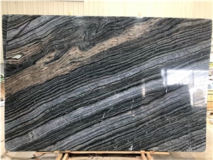 China Gold Old wood grain Marble Poished Big Slabs & Tiles 